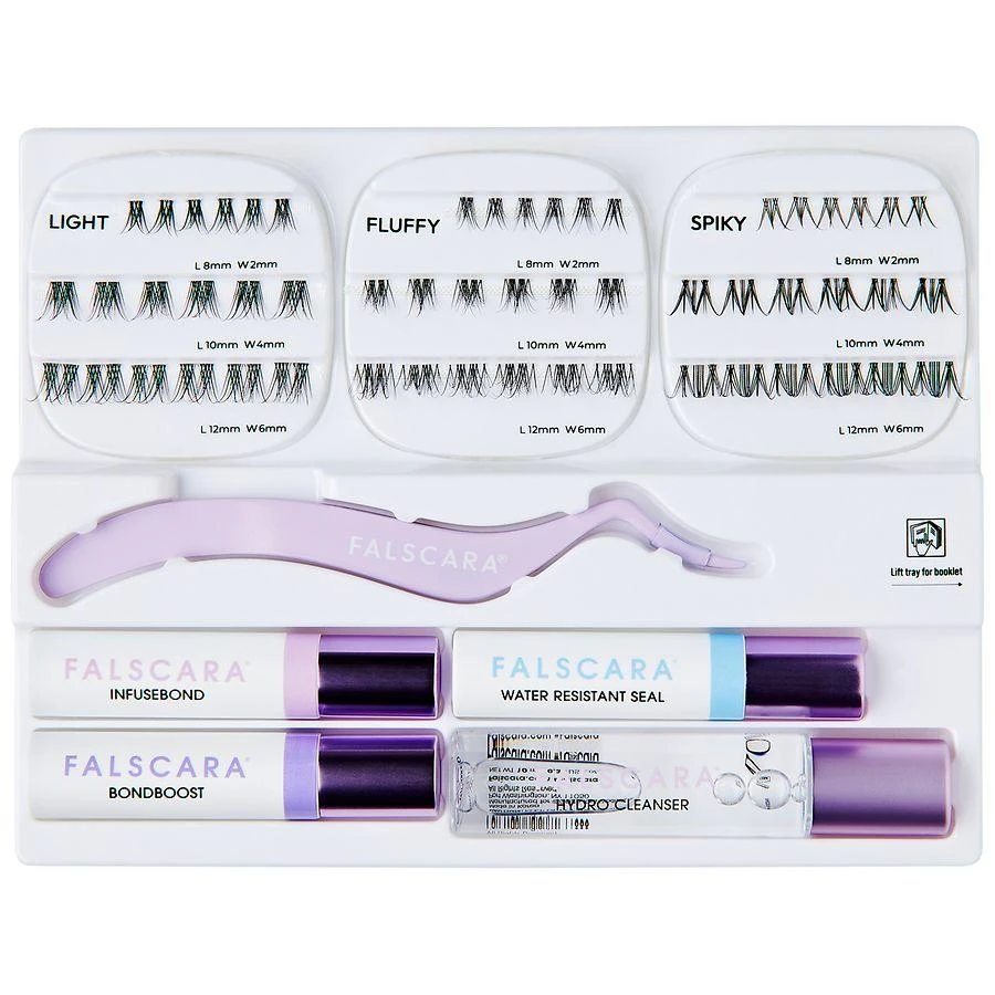 Kiss Glue-On Lashes Artist Kit, Delicate Collection 8mm-10mm-12mm 3