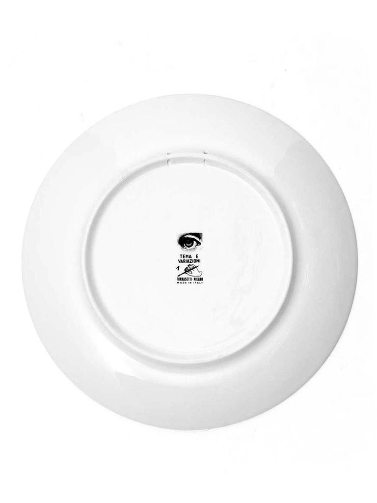 FORNASETTI Fornasetti Face Printed Round Plate