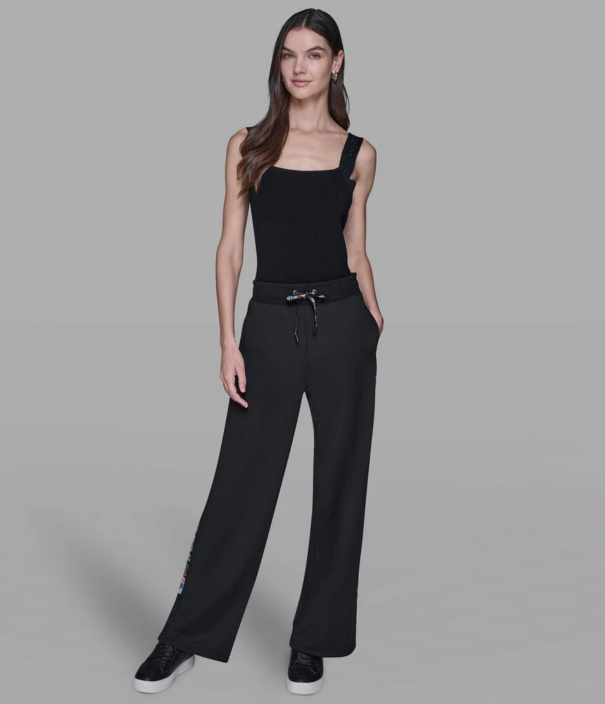 Karl Lagerfeld Paris MULTI-COLOR LOGO TAPE TRACK PANT 6