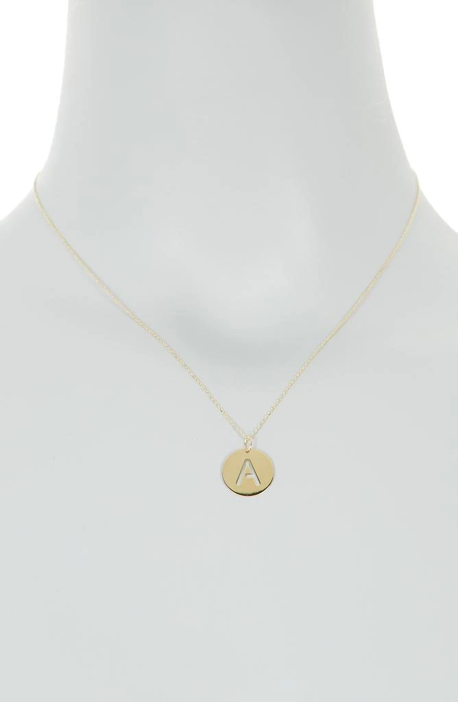 KARAT RUSH 14K Yellow Gold Gold Disc Initial Pendant Necklace 2