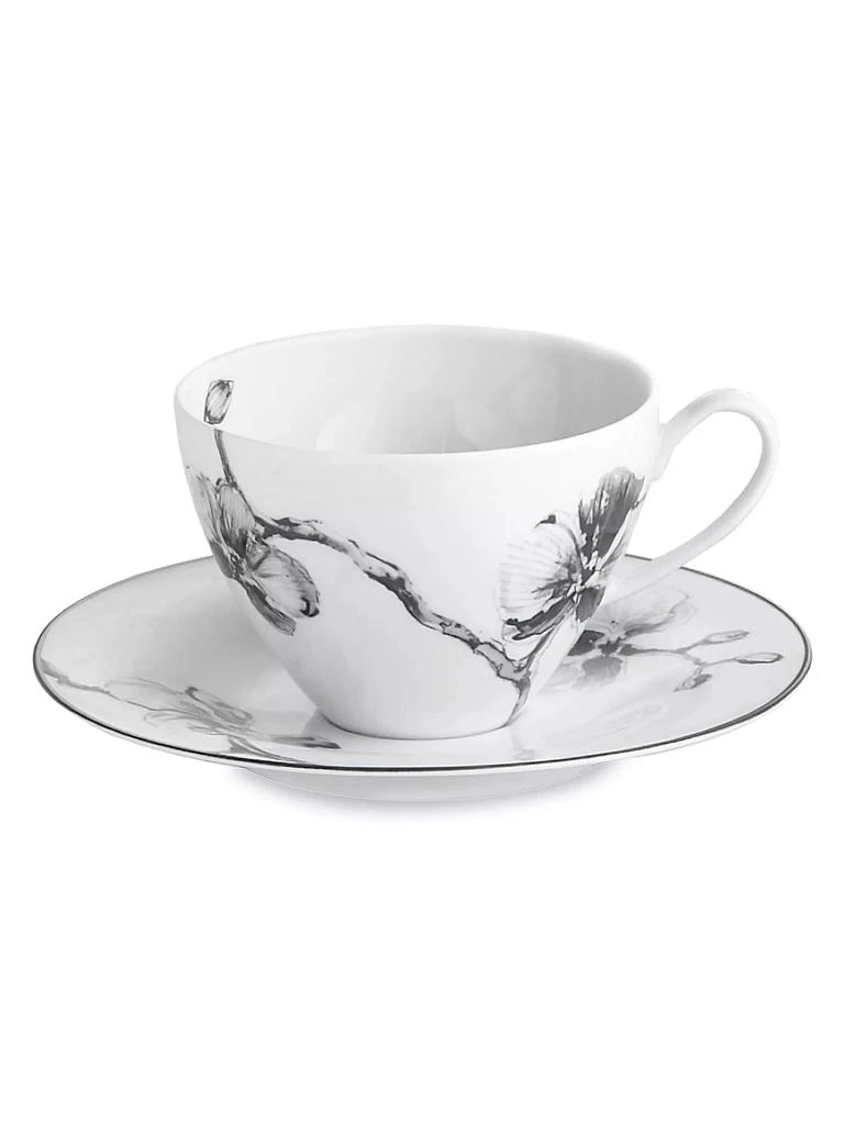 Michael Aram Black Orchid 2-Piece Porcelain Cup & Saucer Set 1