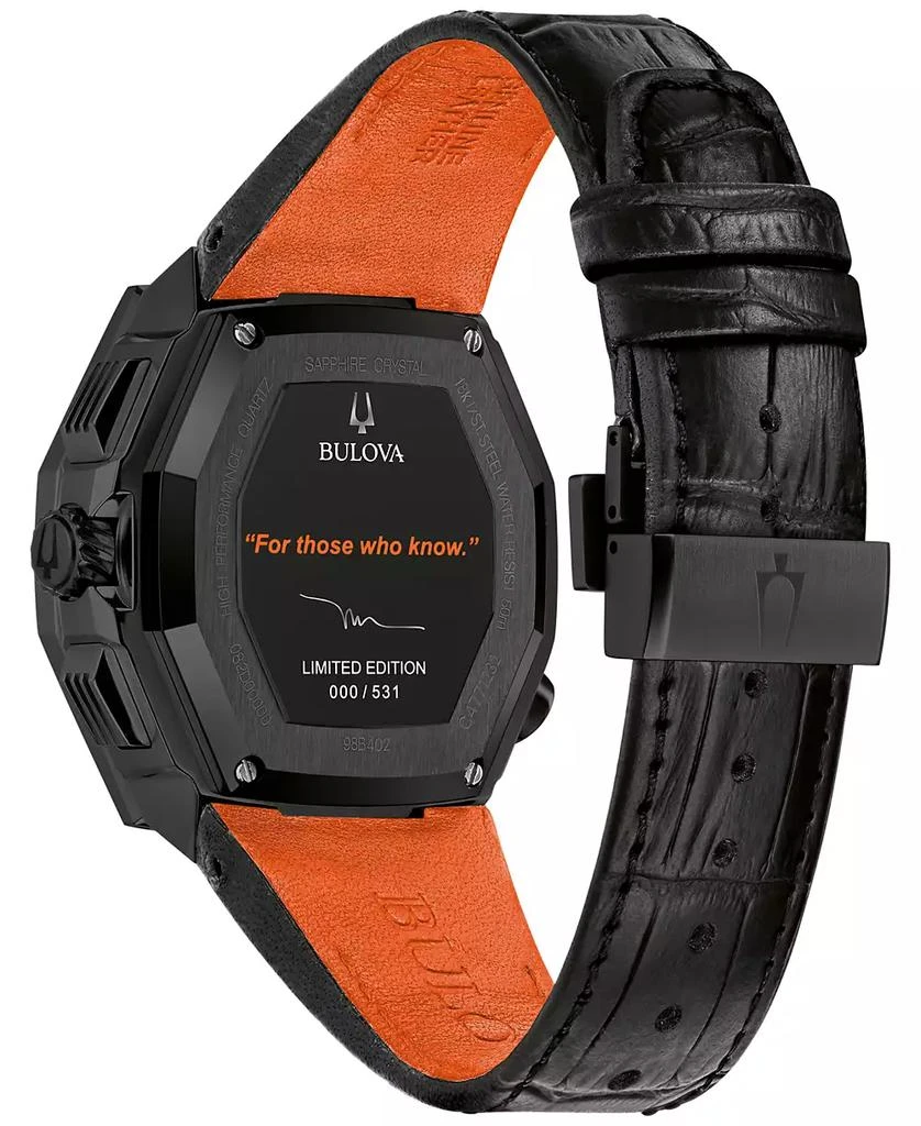 Bulova x Marc Anthony Men's Chronograph Precisionist Black Leather Strap Watch 45mm - Limited Edition 3