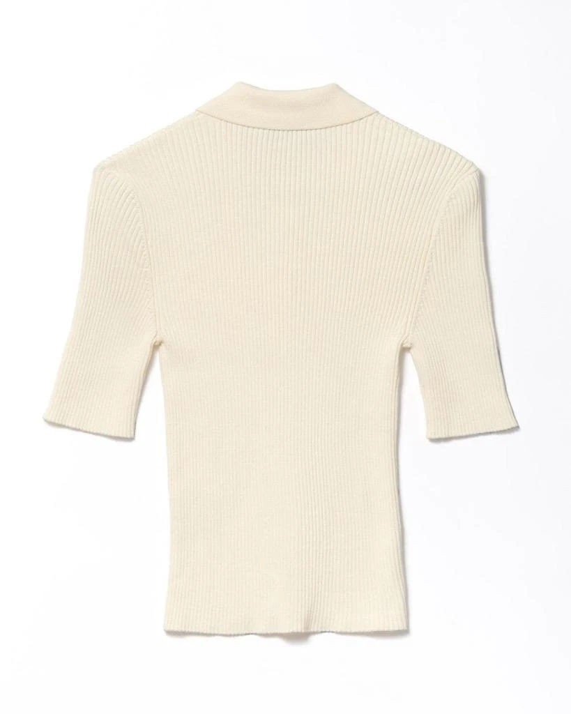 A.P.C. Ribbed Knit Sweater with Polo Collar 2