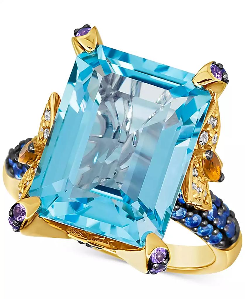 Le Vian Crazy Collection® Multi-Gemstone (12-7/8 ct. t.w.) & Vanilla Diamond (1/5 ct. t.w.) Statement Ring in 14k Gold
