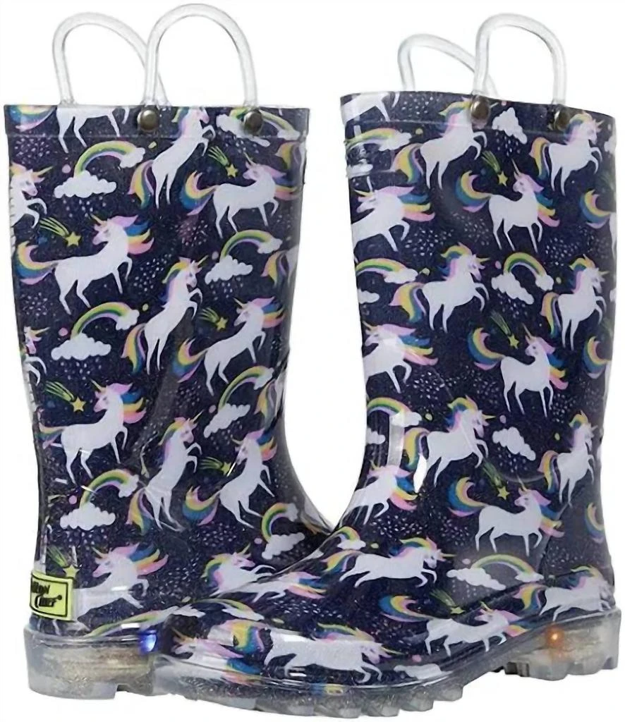 Western Chief Western Chief - Girl's Light Up Unicorn Rain Boots 1