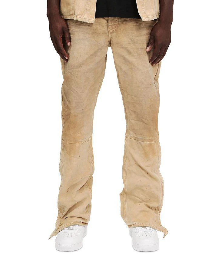 Purple Brand Relaxed Fit Snap Carpenter Jeans in Khaki 1
