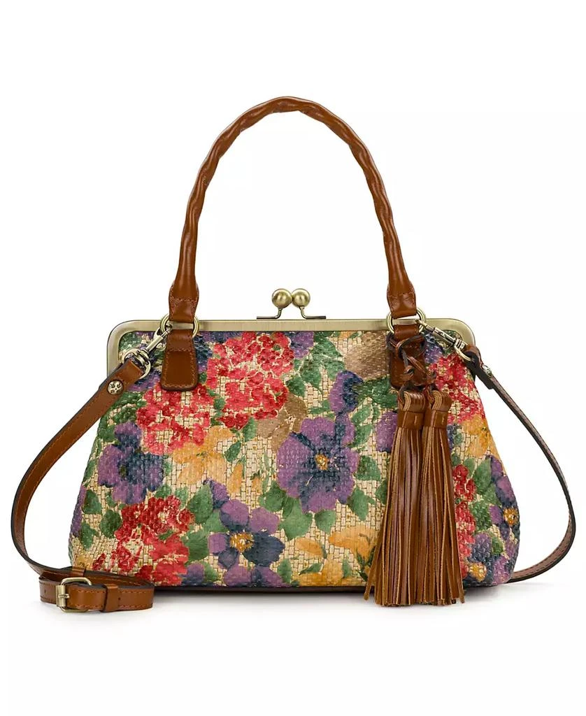 Patricia Nash Marie Frame Painted French Hydrangeas Medium Handbag