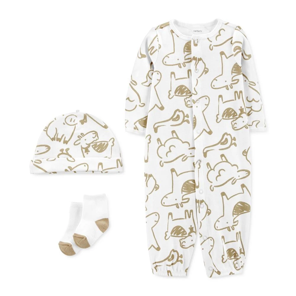 Carter's Baby Boys or Baby Girls Take Me Home Converter Gown, 3 Piece Set 1