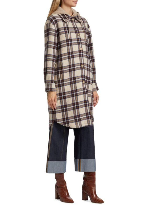 ba&sh Prago Wool-Blend Hooded Shacket 3