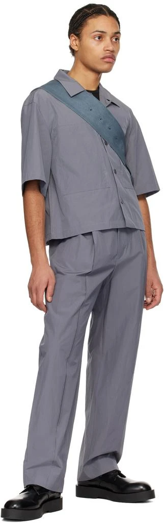 AMOMENTO Gray Cropped Shirt 4