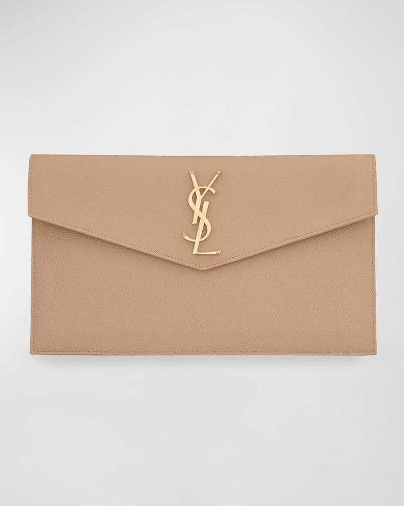 Yves Saint Laurent Uptown YSL Pouch in Grained Leather 1