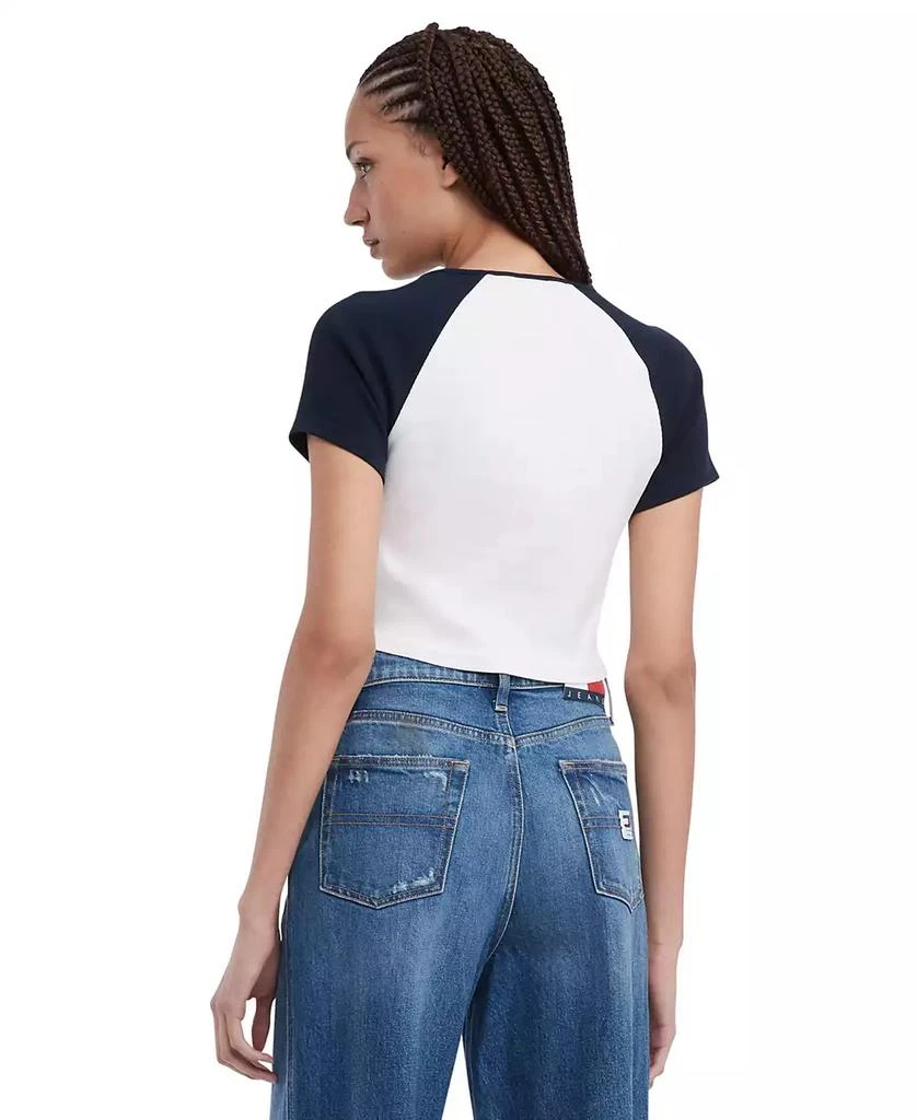 Tommy Jeans Women's Slim Vintage Prep Cropped T-Shirt 2