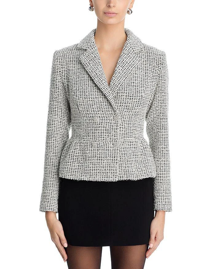 AQUA Tweed Flounce Blazer - Exclusive 3