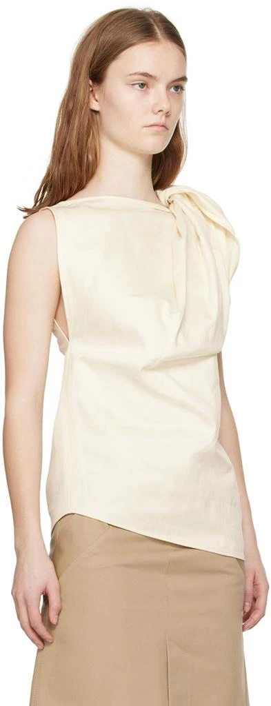 Totême Off White Shoulder-Twist Blouse 2