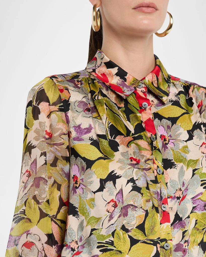 Cinq a Sept Dare Long-Sleeve Canyon Bloom Top 5