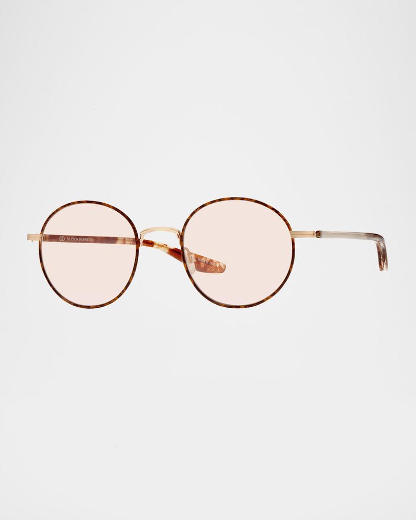 Barton Perreira Caster Round Titanium Sunglasses