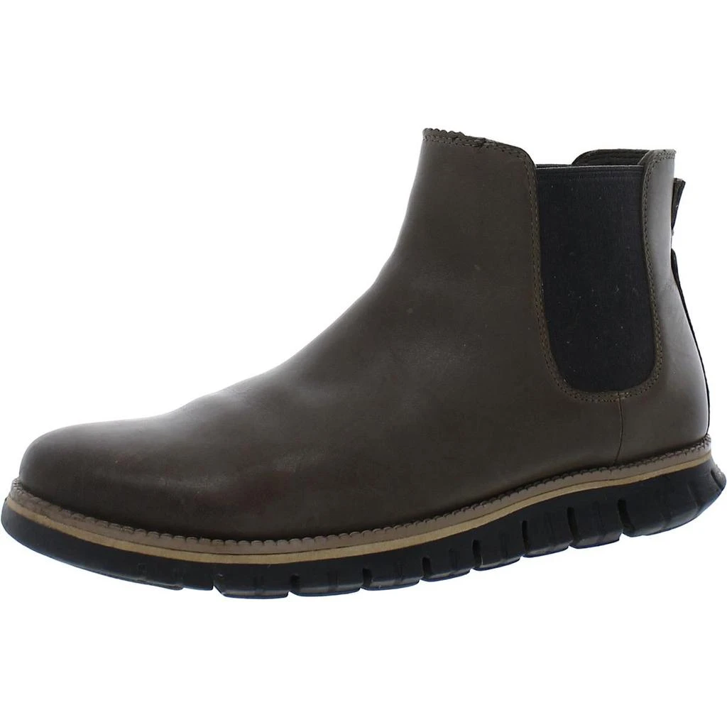 ZeroGrand Cole Haan Mens Leather Pull On Chelsea Boots 1