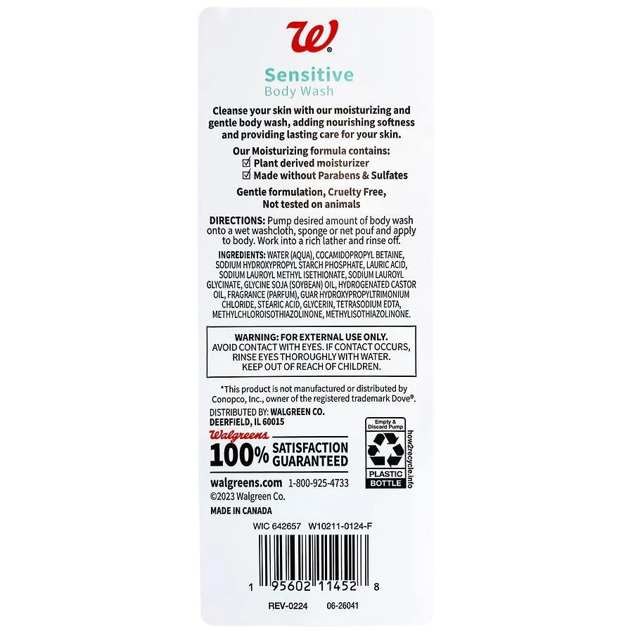 Walgreens Sensitive Body Wash 4