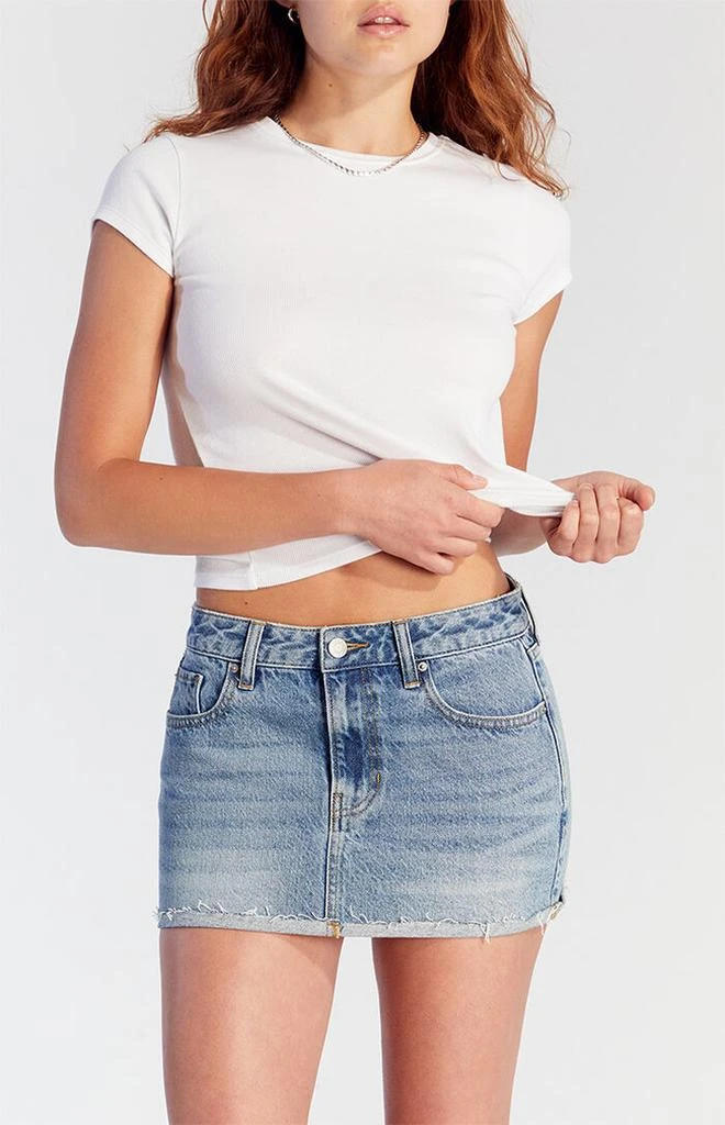 PacSun Light Indigo Low Rise Denim Mini Skirt 2