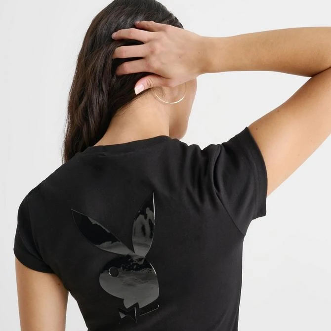 Playboy Women's Playboy Black Bunny Baby T-Shirt 6