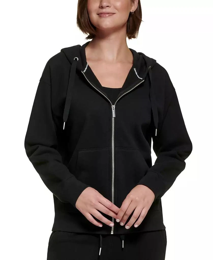 Calvin Klein Women's Fleece Long-Sleeve Zip-Front Hoodie 1