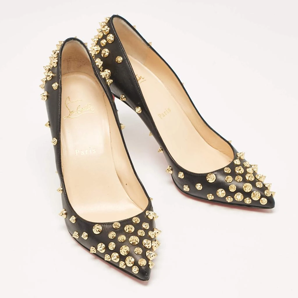 Christian Louboutin Christian Louboutin Black Leather Aimantaclou Pumps Size 38 4