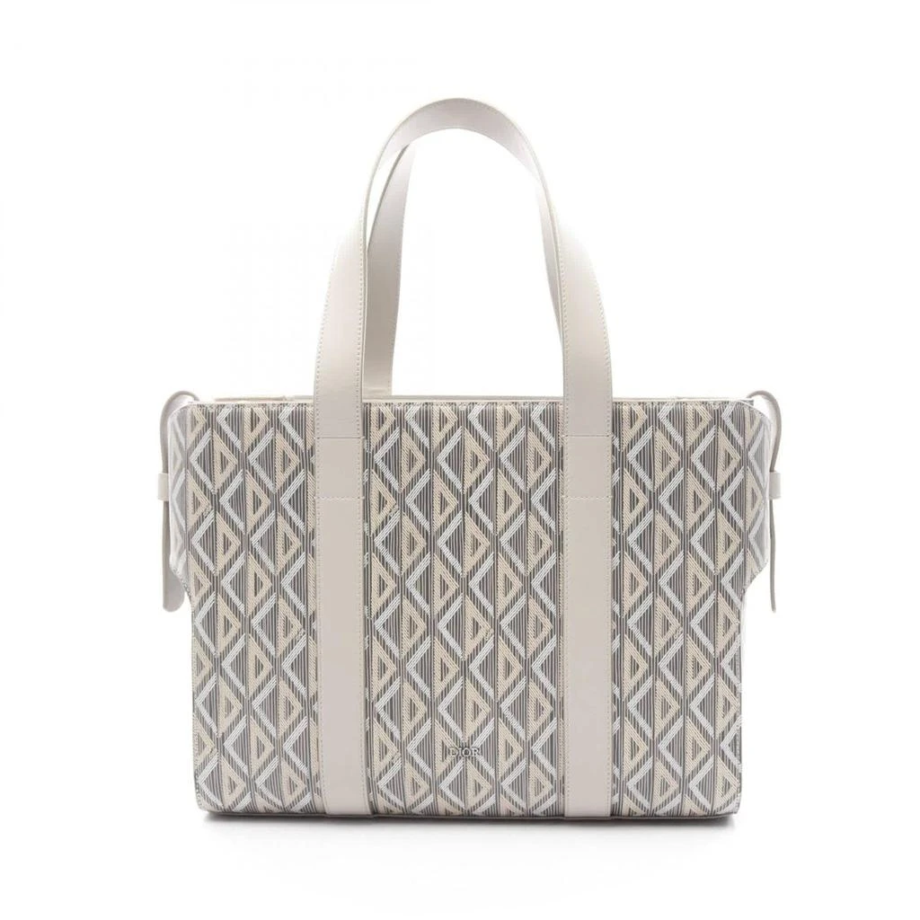 Dior Coated Canvas Leather Tote Bag (Pre-Owned)