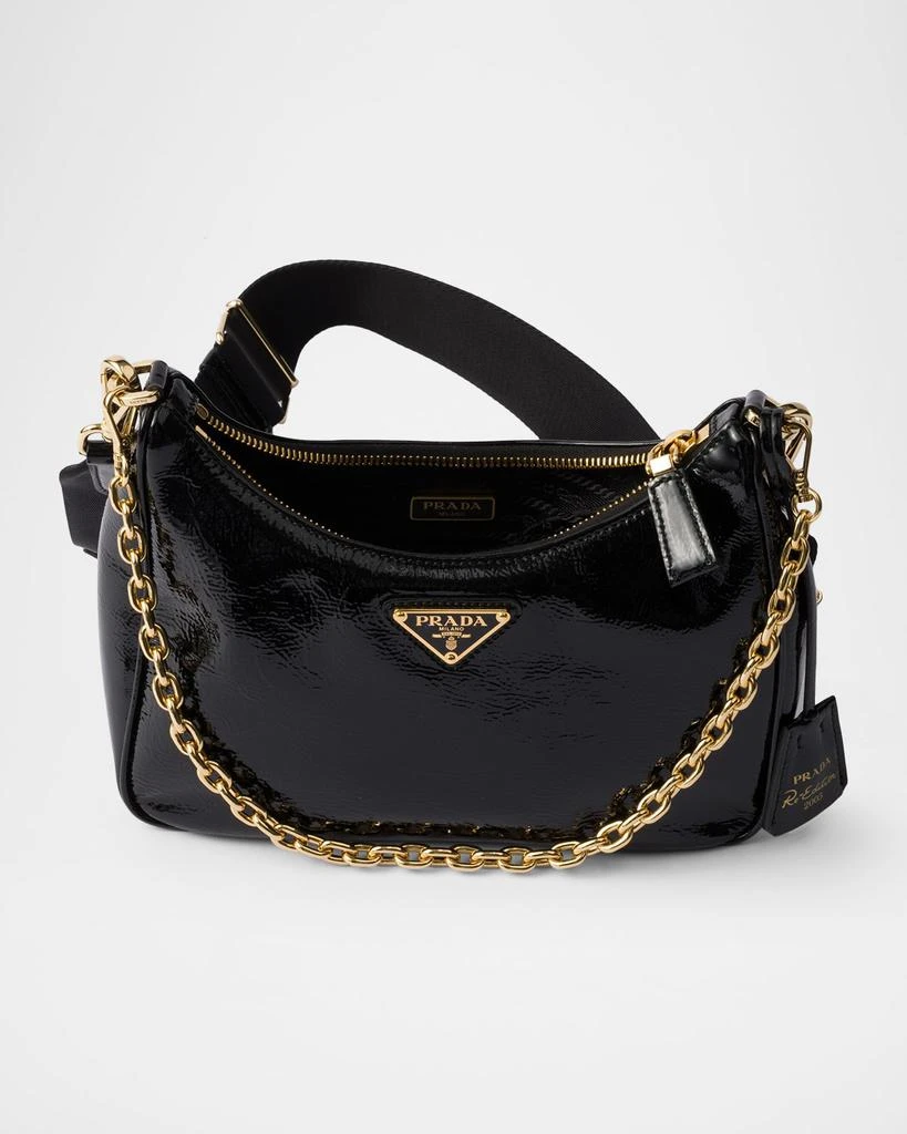 Prada Prada Re-Edition 2005 Naplak Patent Leather Bag with Charm 4