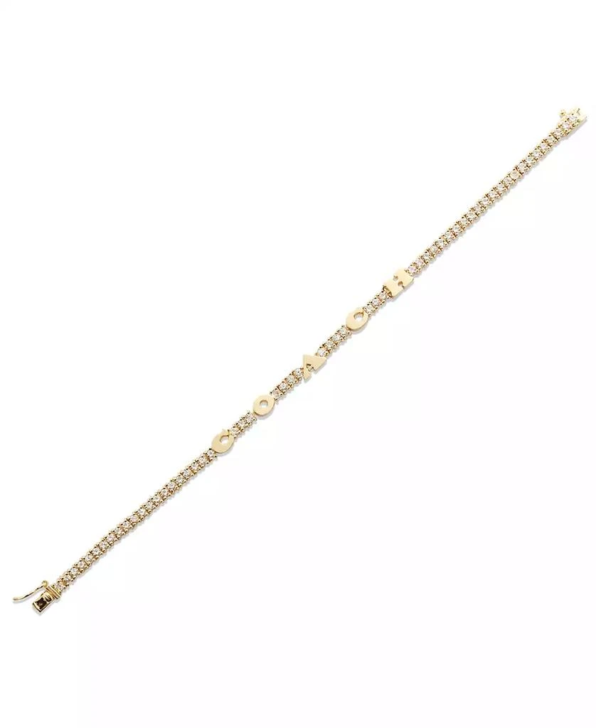 COACH Cubic Zirconia Signature Logo Tennis Bracelet 2