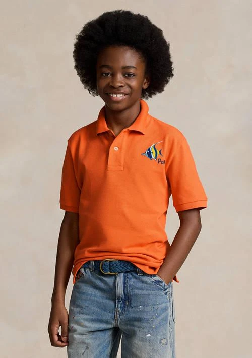 Ralph Lauren Boys 8-20 Fish Embroidered Cotton Mesh Polo Shirt 2