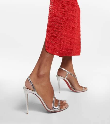 Christian Louboutin Rosalie metallic leather sandals 4