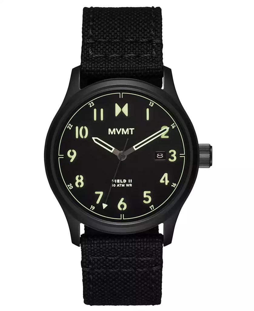 MVMT Field II Men's Black Nylon Watch 41mm