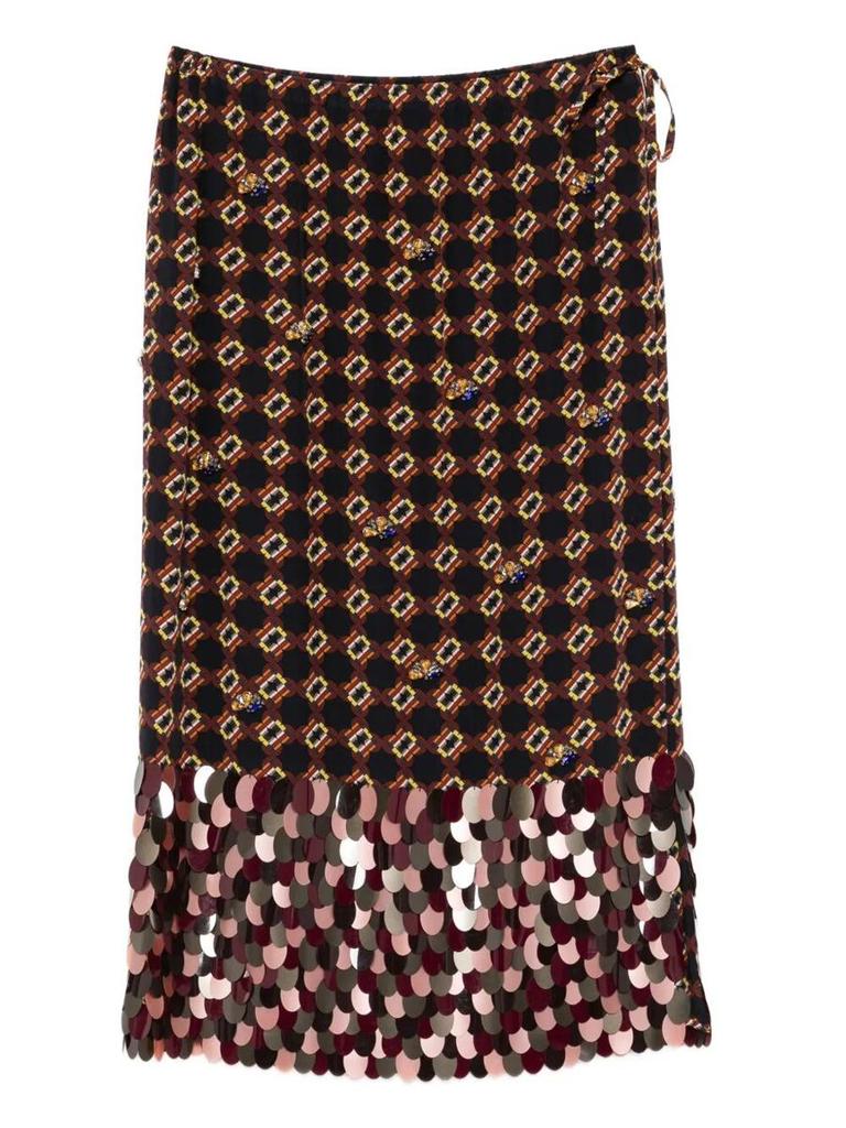 スカート Dries Van Noten Printed viscose blend Shera skirt Shop PRINTED VISCOSE BLEND SHERA SKIRT on Sale at
