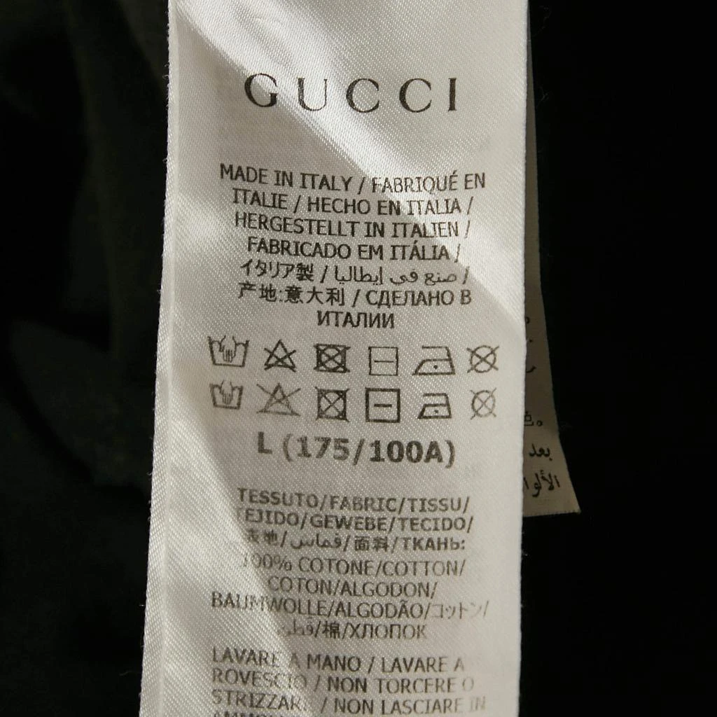 Gucci Gucci Black Logo Print Jersey Crewneck T-Shirt L 10