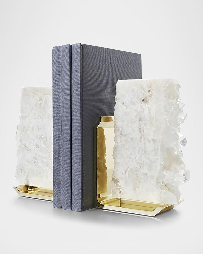 ANNA New York Fim Crystal Quartz Bookends, Set of 2
