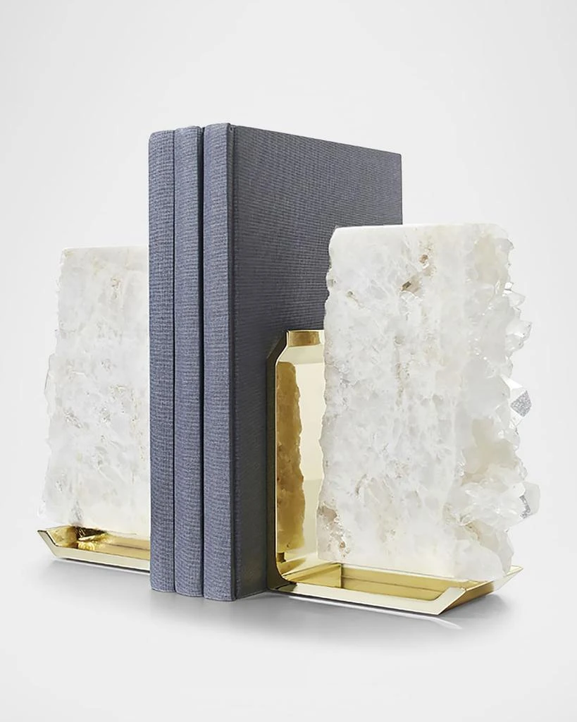 ANNA New York Fim Crystal Quartz Bookends, Set of 2 1