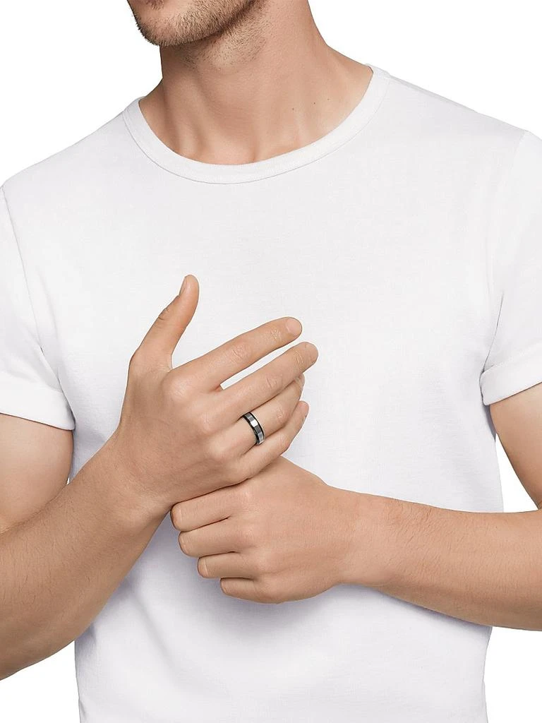 David Yurman Titanium Beveled Band Ring 2