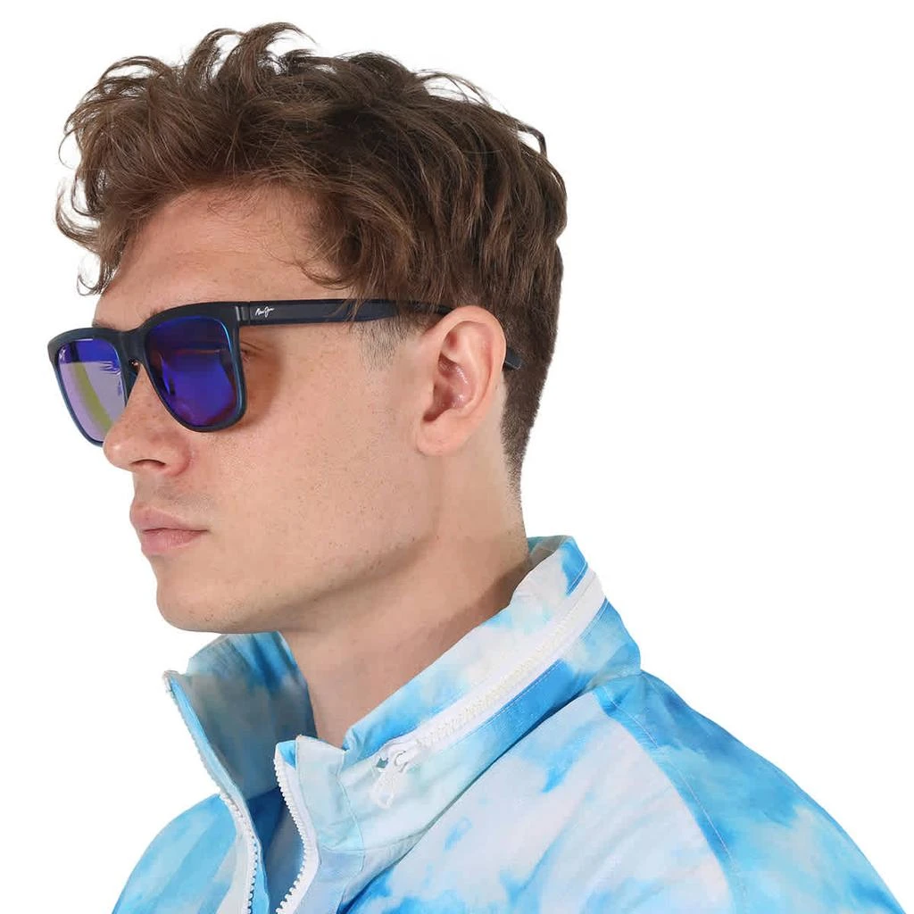 Maui Jim Pehu Blue Hawaii Square Unisex Sunglasses B602-03 55 2