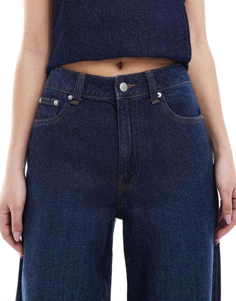ASOS ASOS DESIGN wide leg jean in rinse - NAVY 5