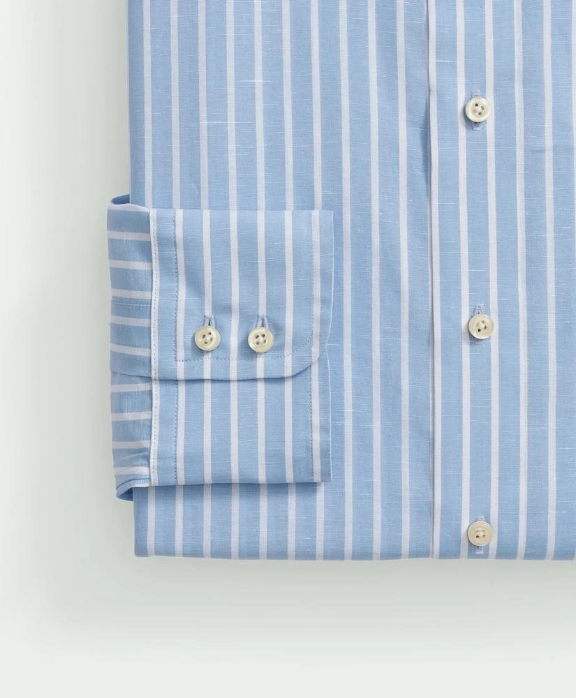 Brooks Brothers Brooks Brothers X Thomas Mason® Cotton-Linen English Collar, Stripe Dress Shirt 4