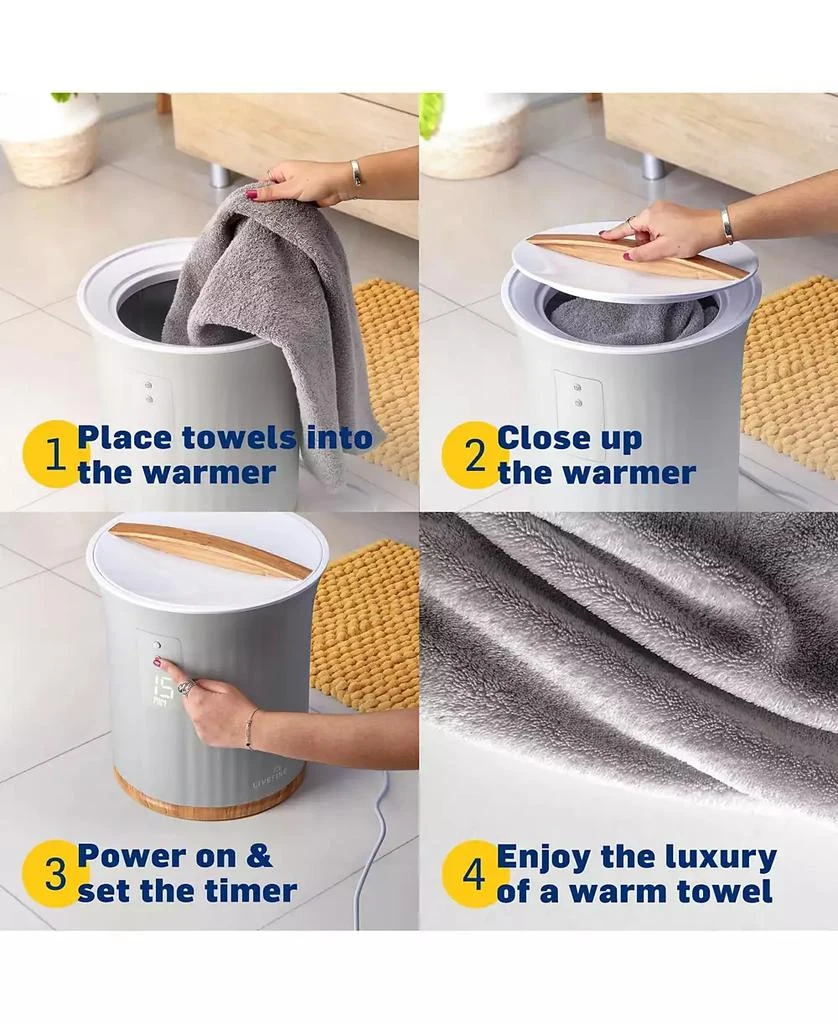 Livefine Towel Warmer Bucket Style Heater w/LED Display 40" x 70" Towel 6