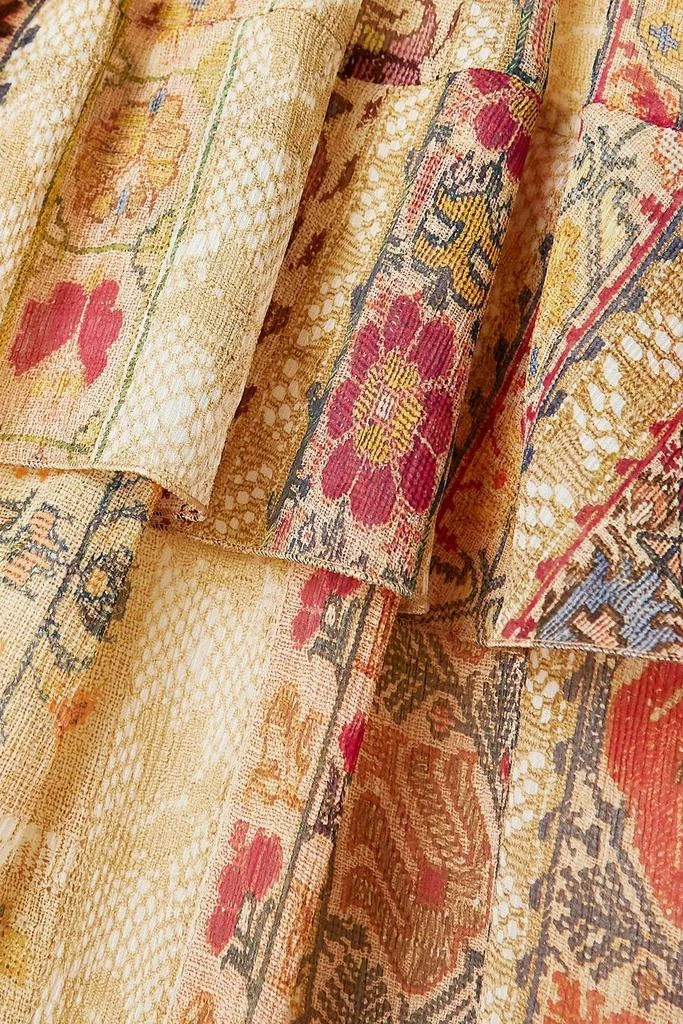 ETRO Tiered floral-print silk crepe de chine maxi skirt 4