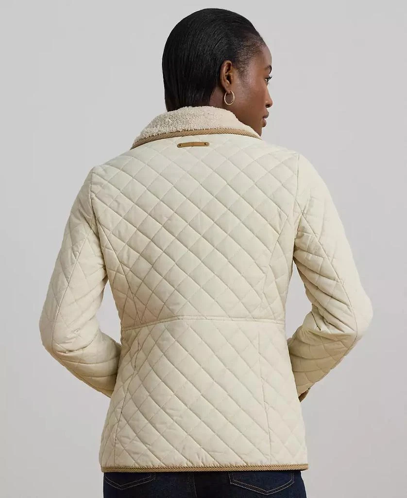 Ralph Lauren Women's Faux-Sherpa-Collar Quilted Coat 2