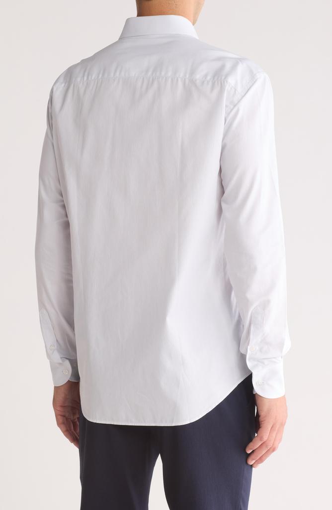 Armani Collezioni Solid Cotton Twill Dress Shirt