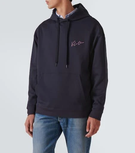 Valentino Logo cotton-blend jersey hoodie 3