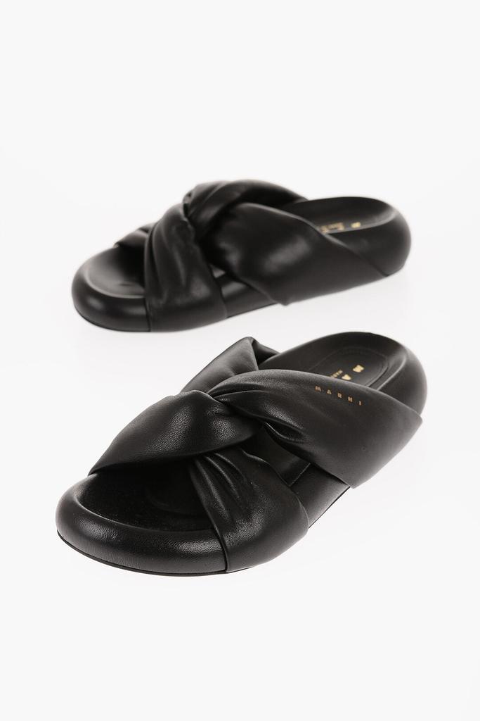 Marni Marni Padded Leather Sadals with Braided Band