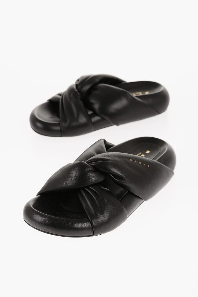 Marni Marni Padded Leather Sadals with Braided Band 1