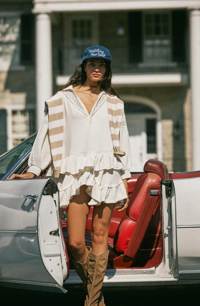 Free People Sachi Long Sleeve Ruffle Minidress 2