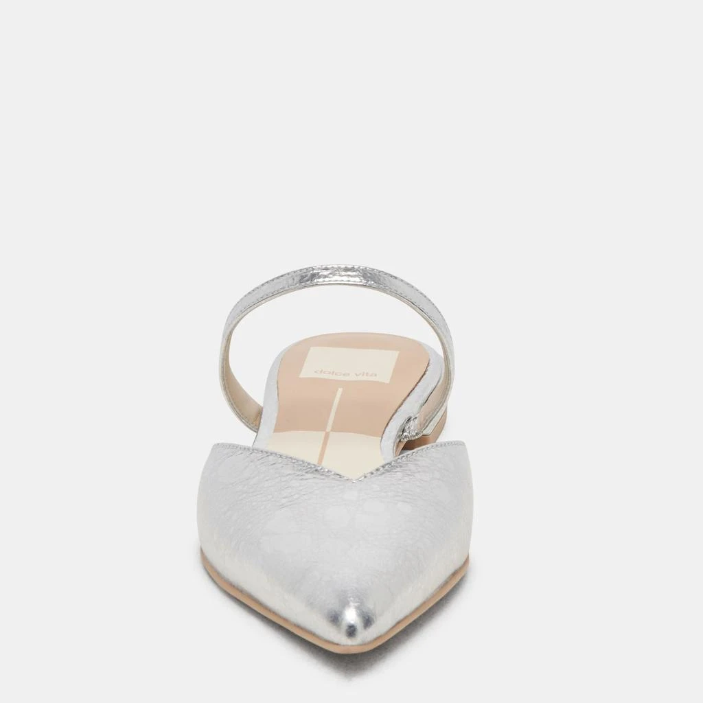 Dolce Vita Kanika Wide Flats Silver Distressed Leather 6