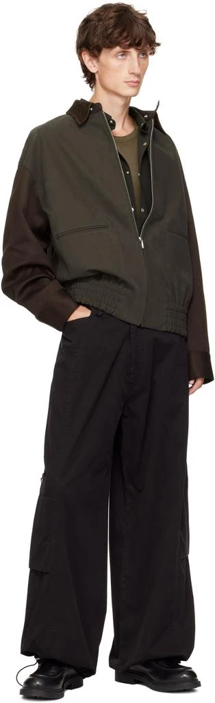Omar Afridi Black Panelled Bontan Cargo Pants 4